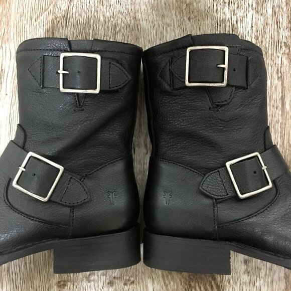 FRYE Black Vicky Engineer Moto Biker Rocker Boots SIZE 5.5 NEW - Picture 4 of 8